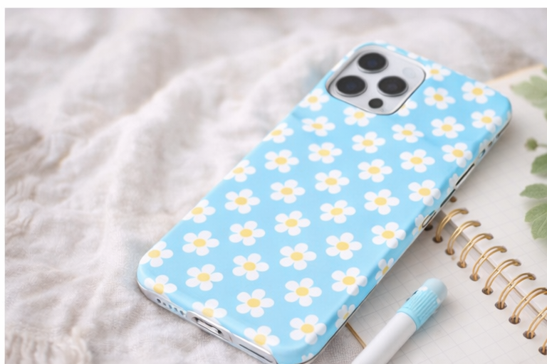 🌼Daisy Blue iPhone Case – Cute Floral MagSafe Protective Cover 🌼