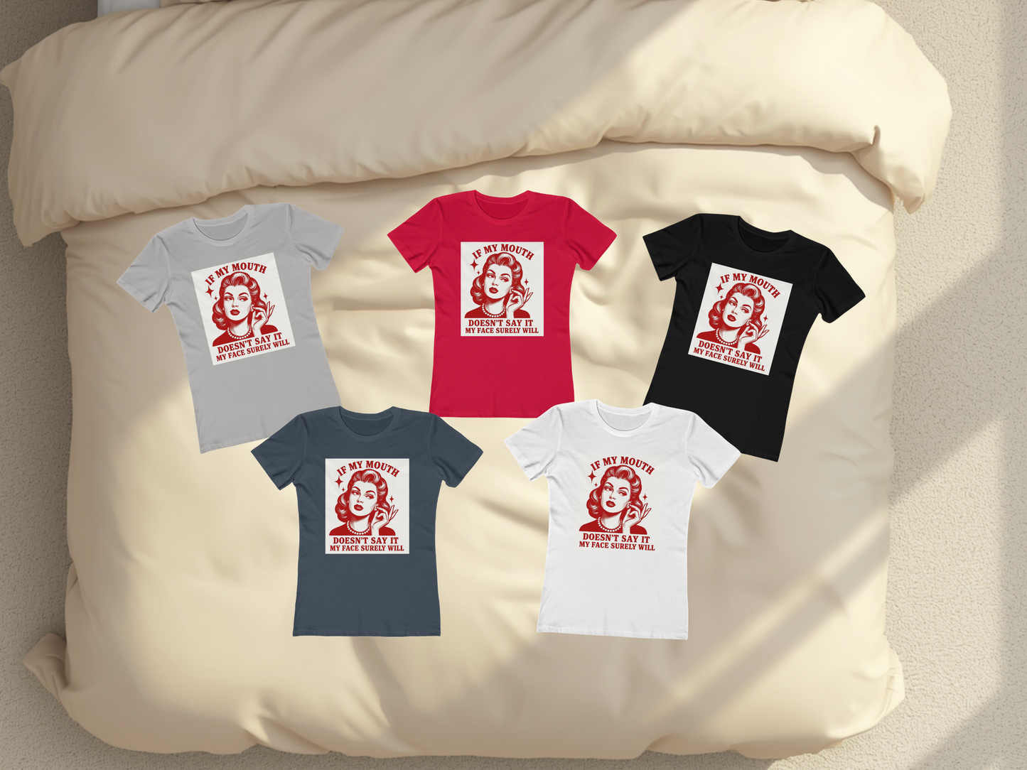 ๐If My Mouth Doesn't Say It-Women's Retro Graphic Tee๐