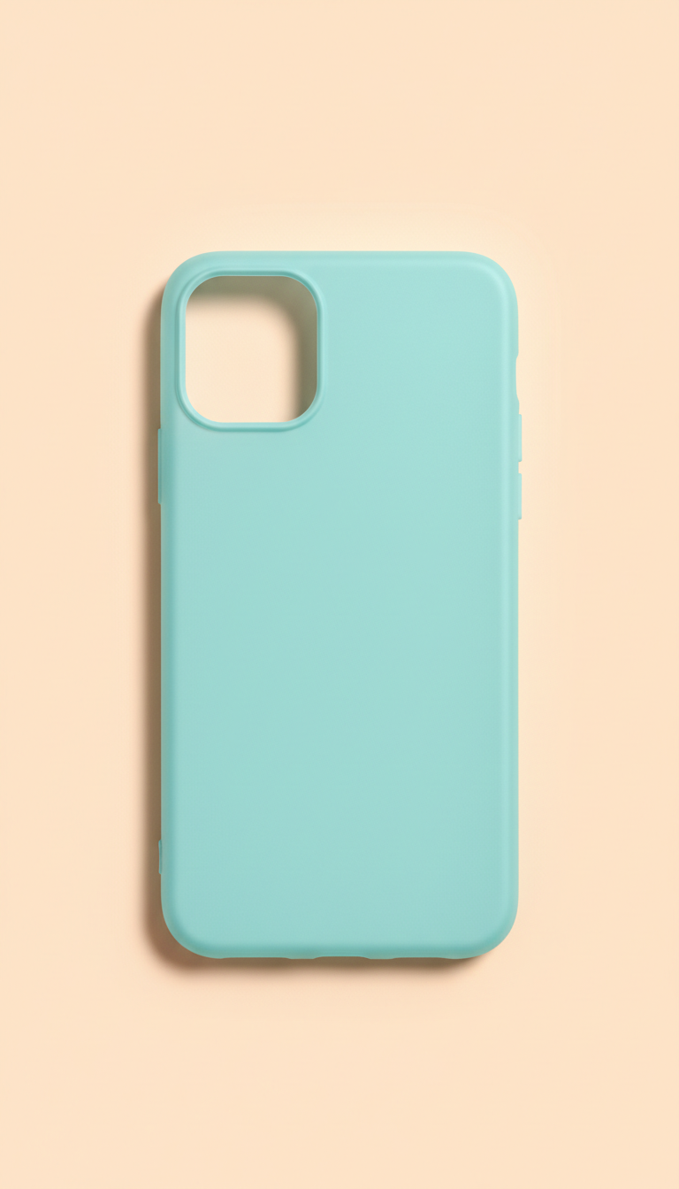 Icy aqua silicone phone case