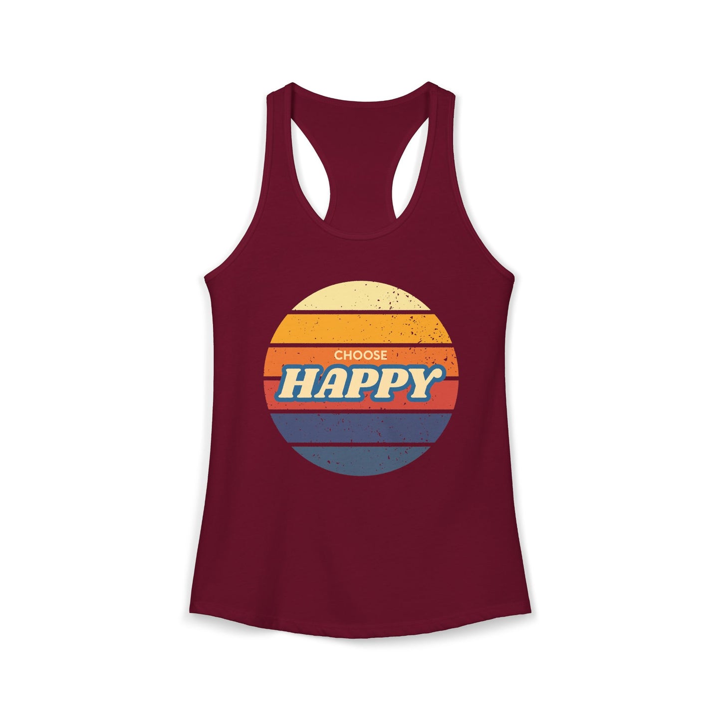 Women's Ideal Racerback Tank/Choose Happy