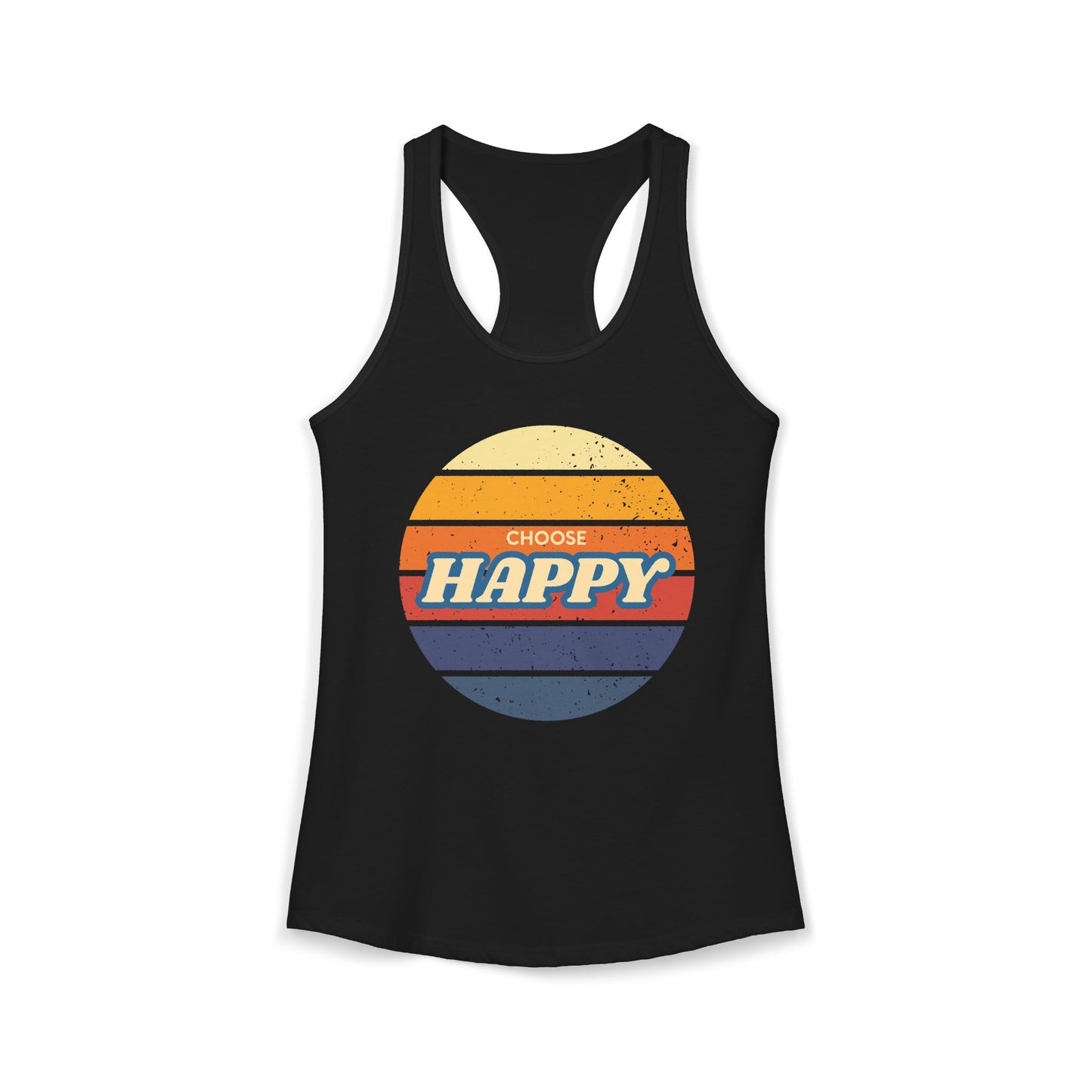 Women's Ideal Racerback Tank/Choose Happy