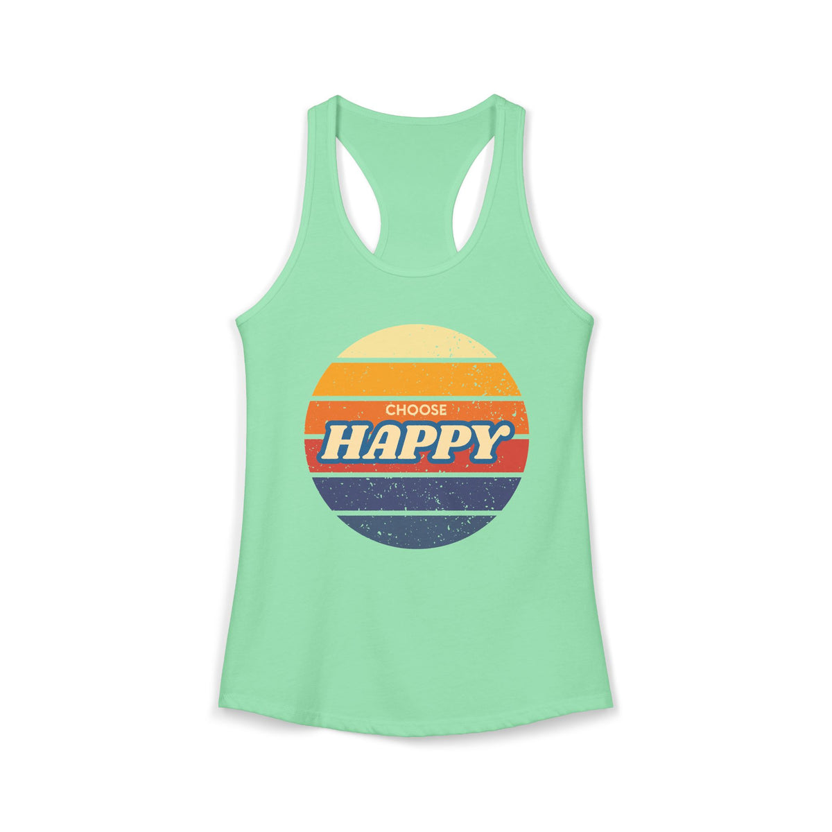 Women's Ideal Racerback Tank/Choose Happy