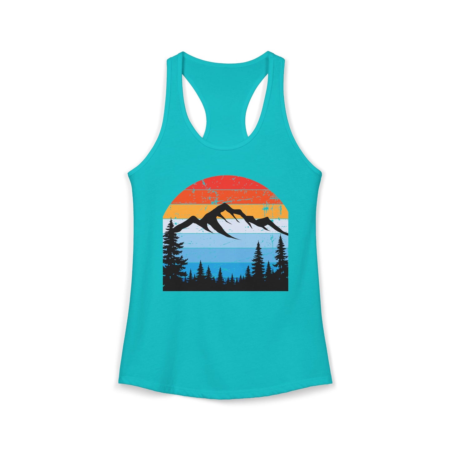 Women's Ideal Racerback Tank/Moiuntain Sunset