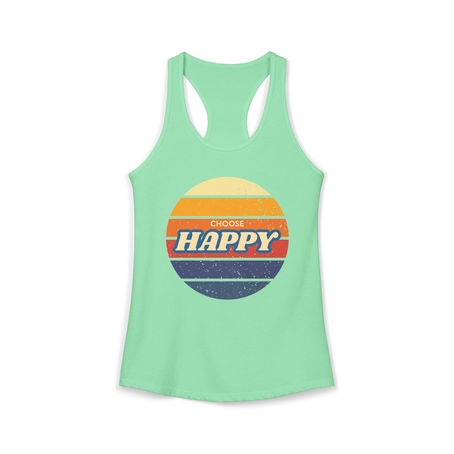 Women's Ideal Racerback Tank/Choose Happy