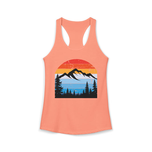 Women's Ideal Racerback Tank/Moiuntain Sunset