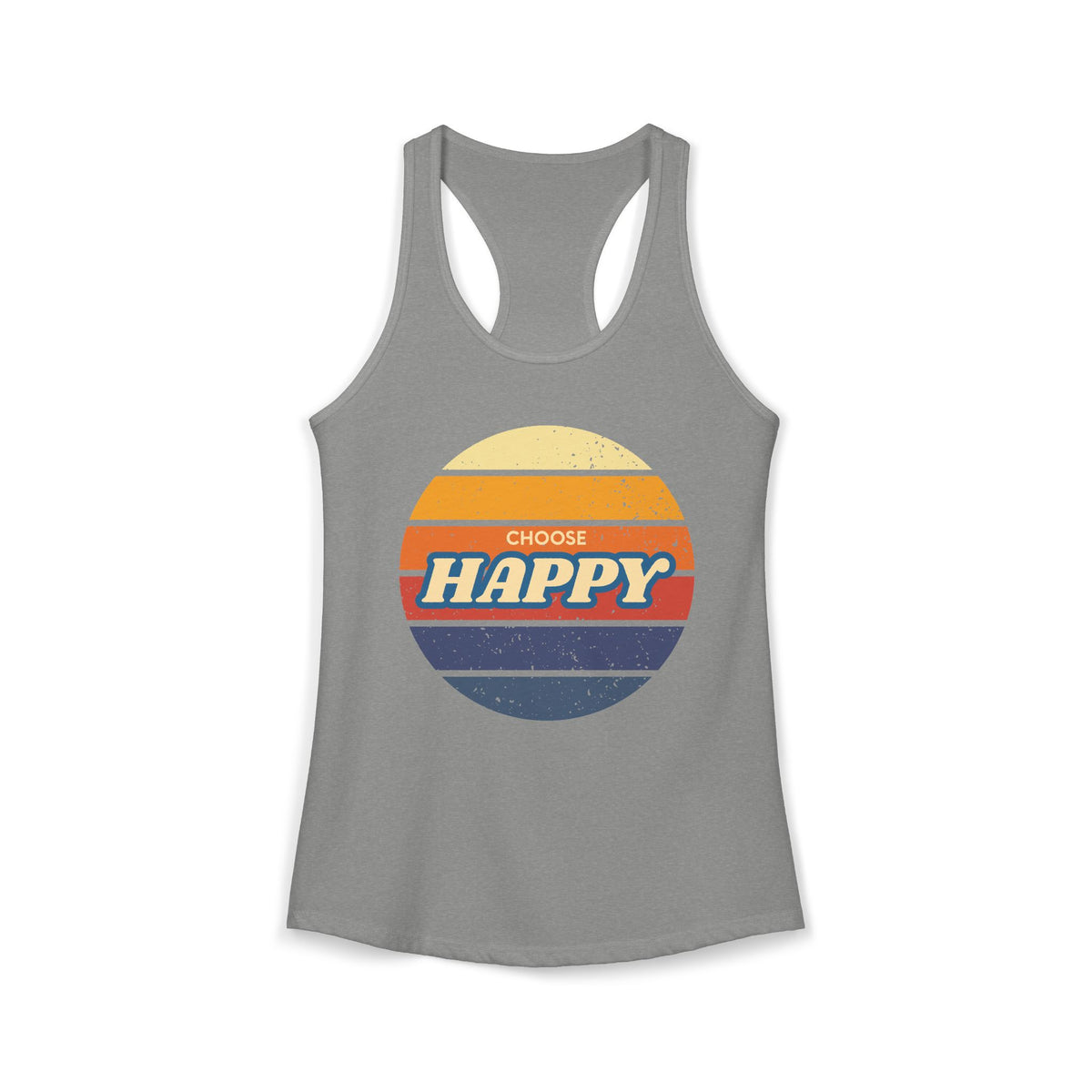 Women's Ideal Racerback Tank/Choose Happy