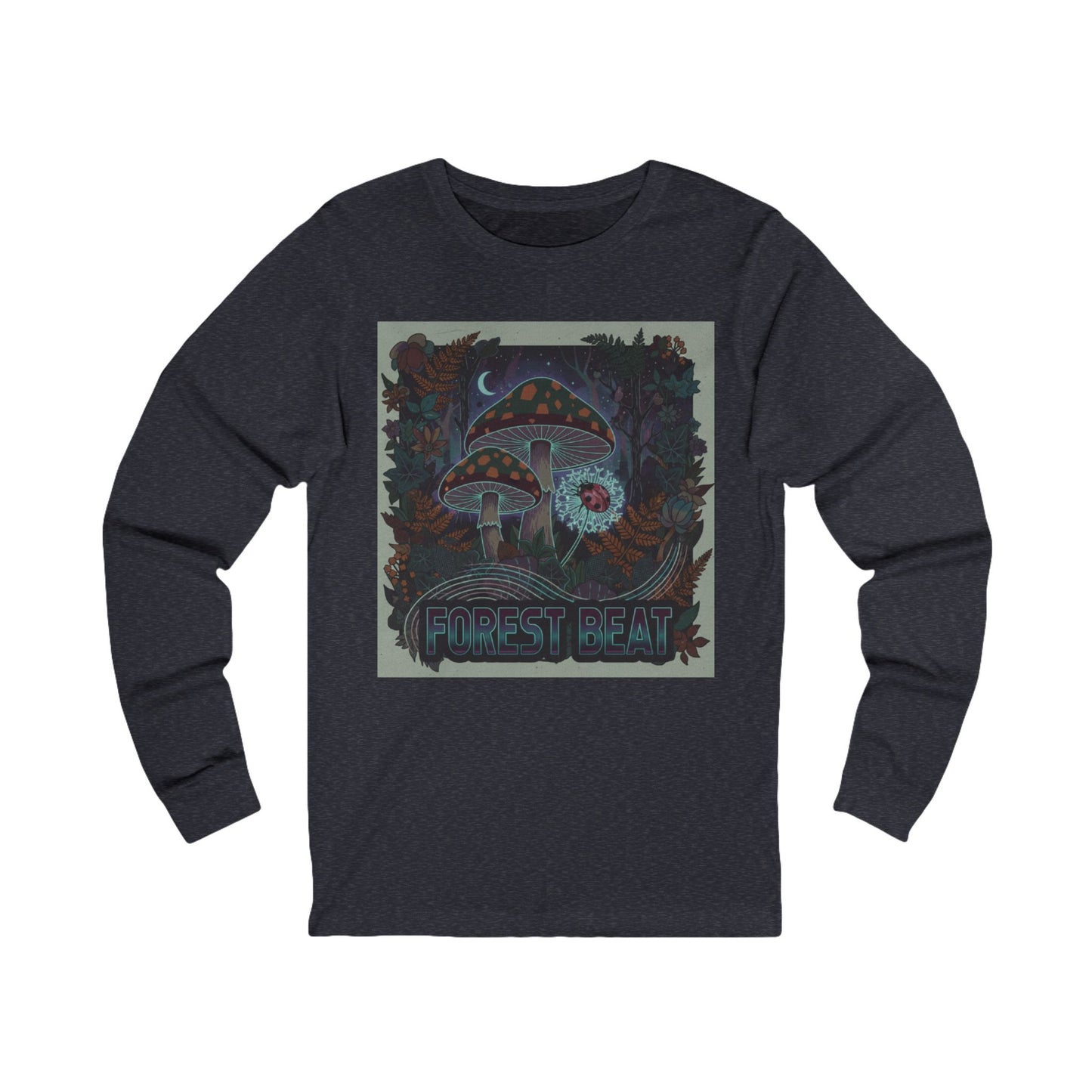 Forest Heart Tee | Psychedelic Mushroom Cottage Illustration