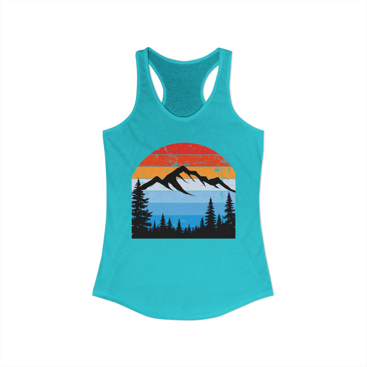 Women's Ideal Racerback Tank/Moiuntain Sunset