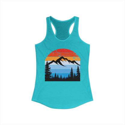 Women's Ideal Racerback Tank/Moiuntain Sunset