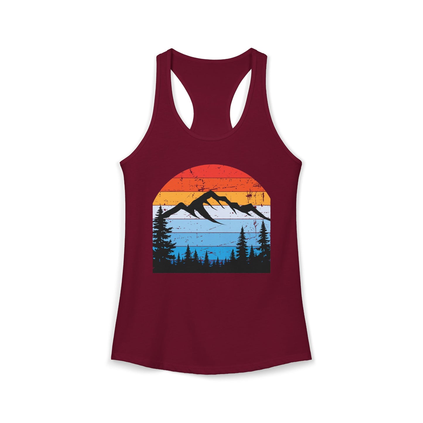 Women's Ideal Racerback Tank/Moiuntain Sunset