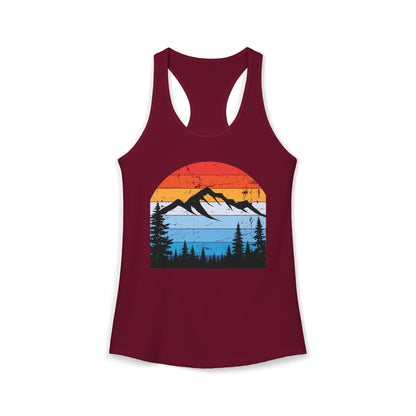 Women's Ideal Racerback Tank/Moiuntain Sunset