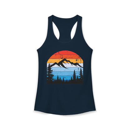 Women's Ideal Racerback Tank/Moiuntain Sunset
