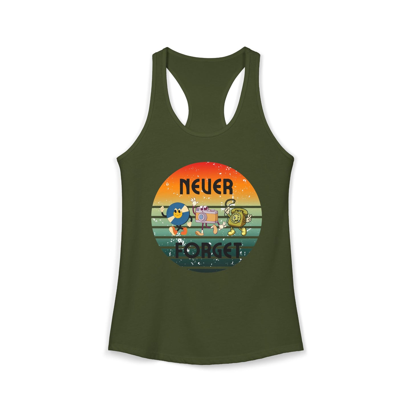 Women's Ideal Racerback Tank/Never Forget Vintage Gadgets