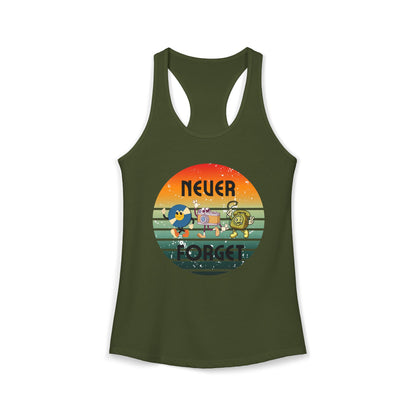 Women's Ideal Racerback Tank/Never Forget Vintage Gadgets
