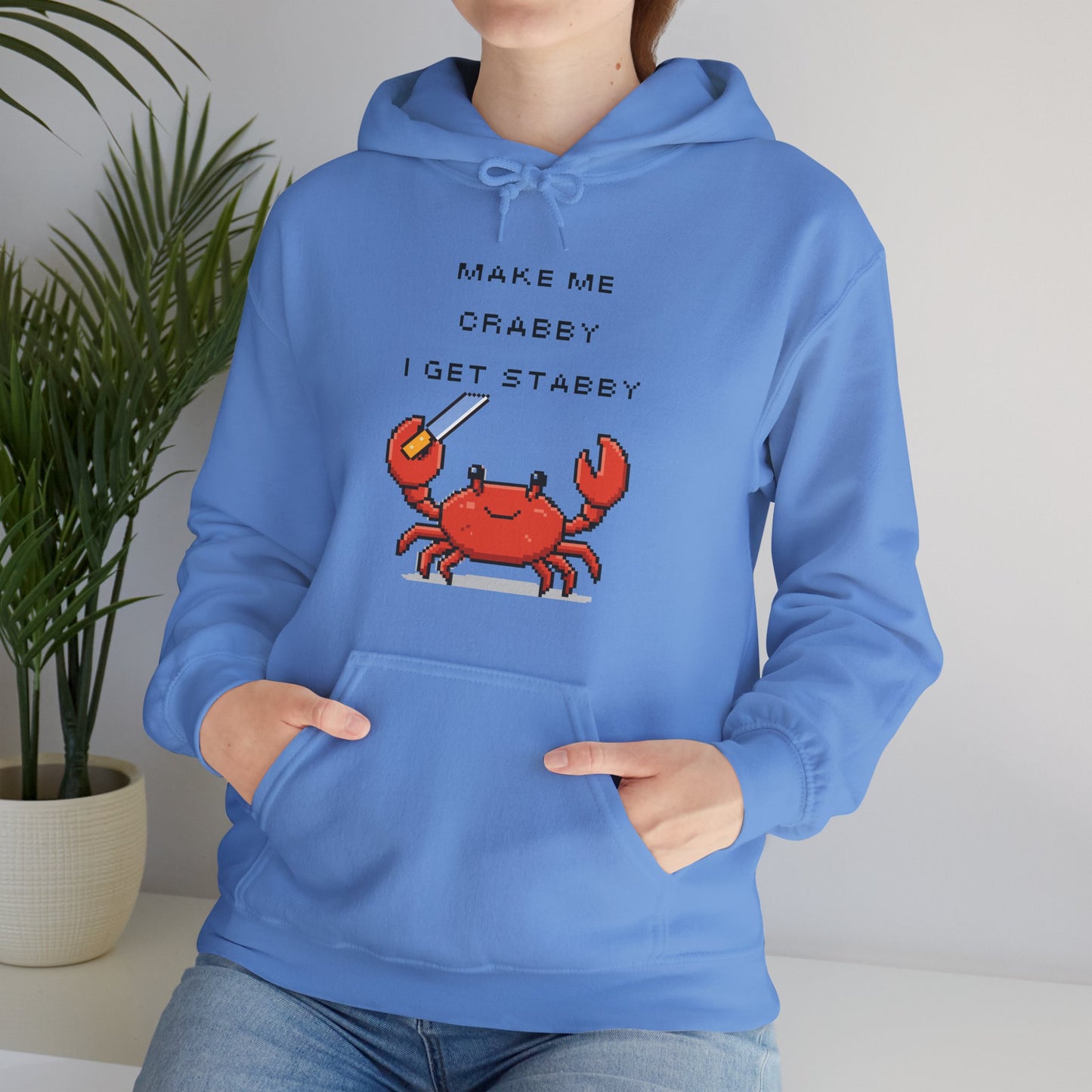 🦀 Make Me Crabby I Get Stabby Hoodie – Cute Crab Sweatshirt | Funny Cozy Hoodie 🦀