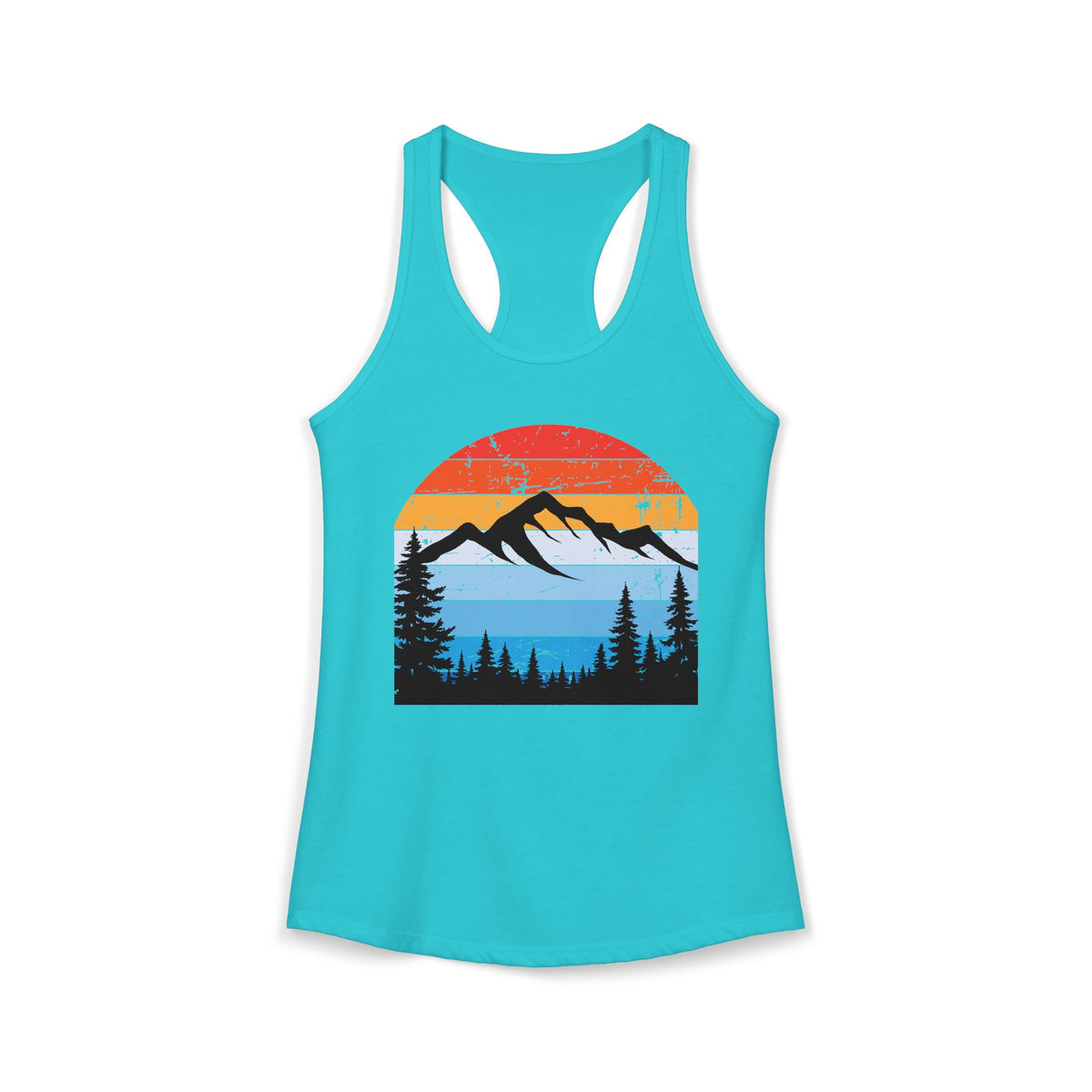 Women's Ideal Racerback Tank/Moiuntain Sunset