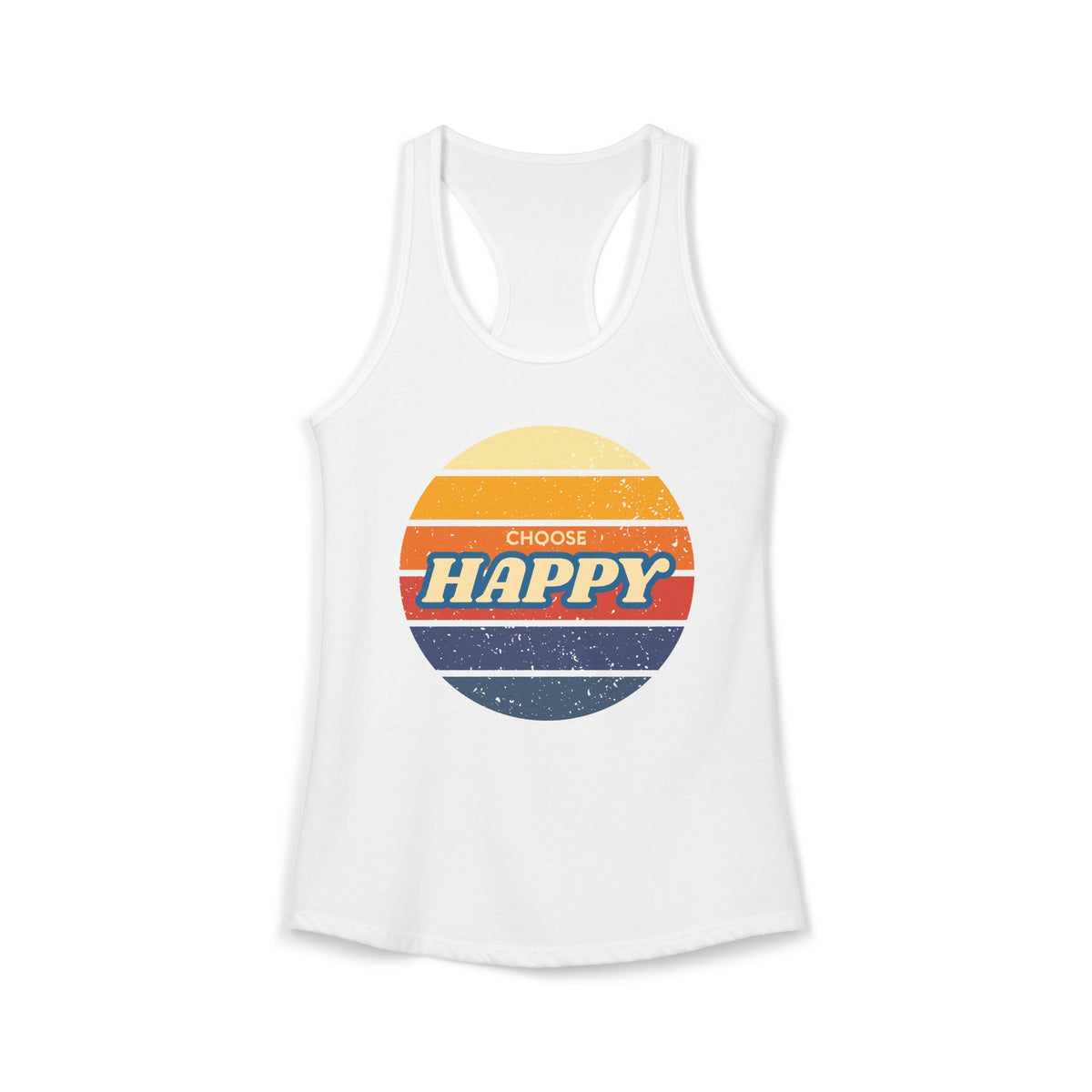 Women's Ideal Racerback Tank/Choose Happy