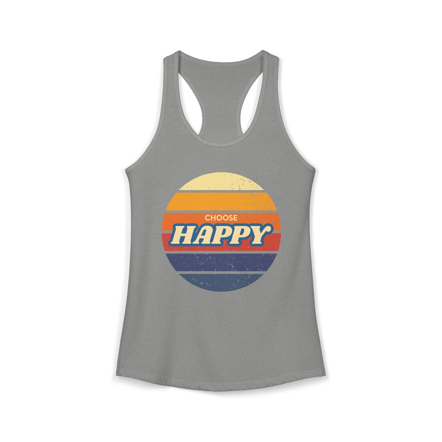 Women's Ideal Racerback Tank/Choose Happy
