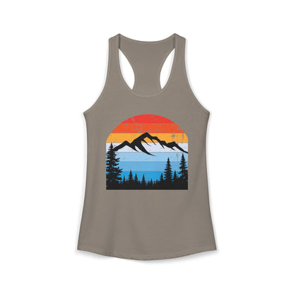 Women's Ideal Racerback Tank/Moiuntain Sunset