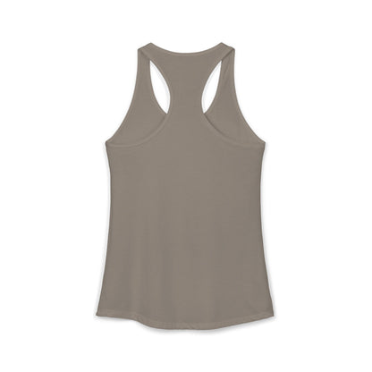 Women's Ideal Racerback Tank/Don't Worry Be Happy