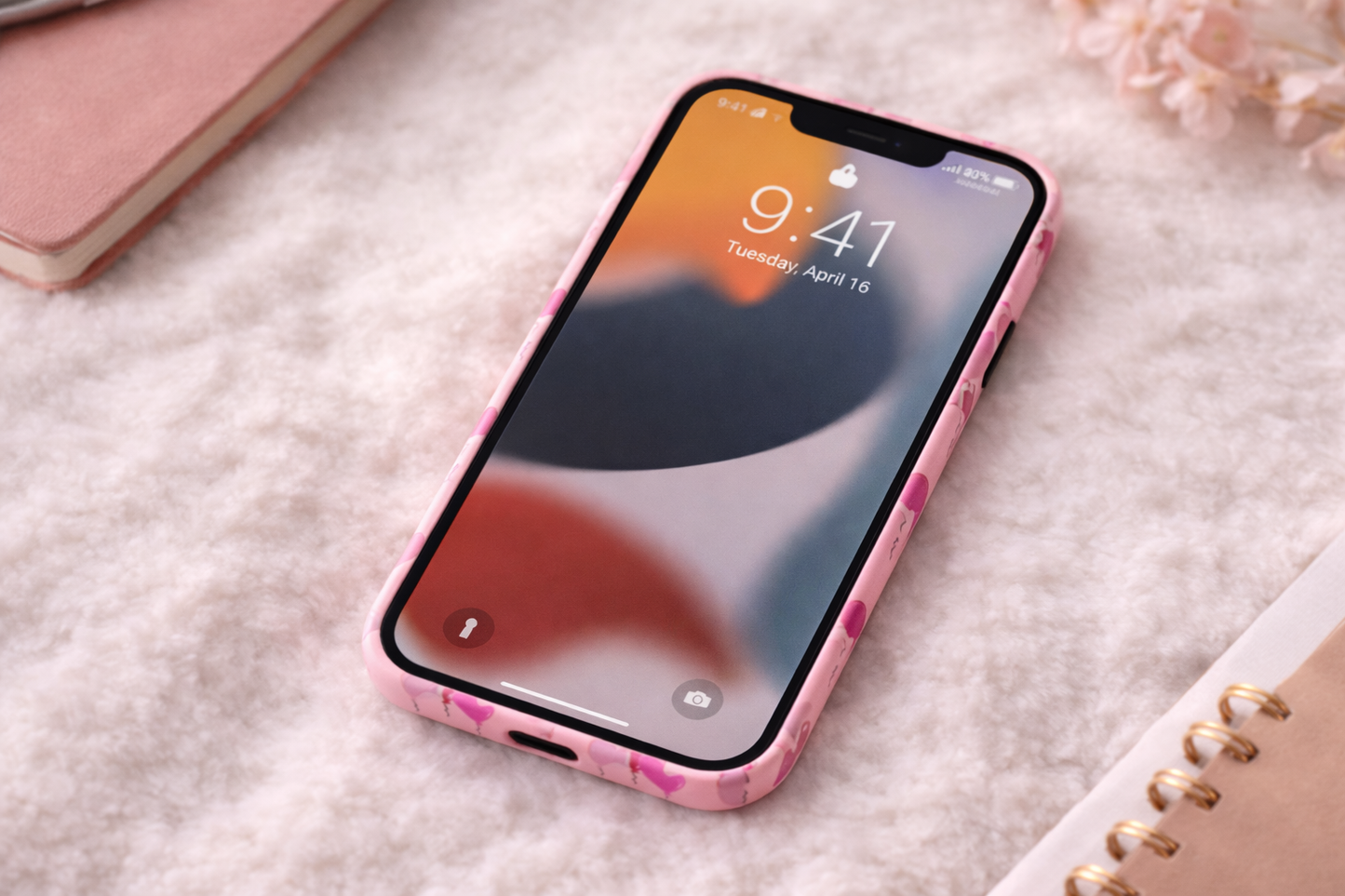 Pink Heart Balloon iPhone Case— Cute MagSafe Protective Phone Cover