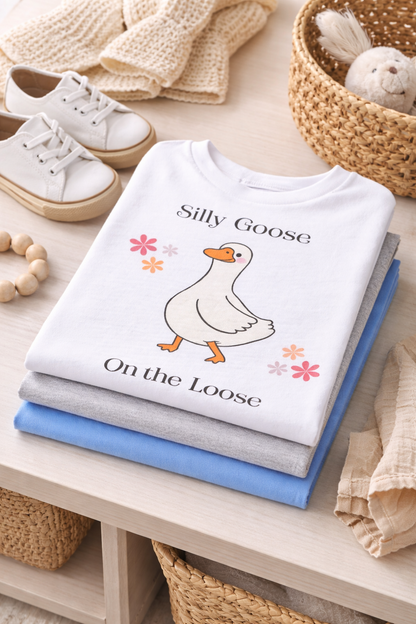 Silly Goose On the Loose-Kid'sTee/Cute Matching Mom and Me Shirt