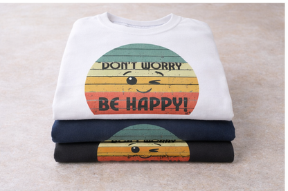 Kid's Retro Smiley Tee-"Don't Worry Be Happy"
