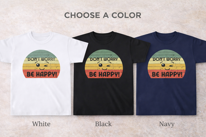 Kid's Retro Smiley Tee-"Don't Worry Be Happy"