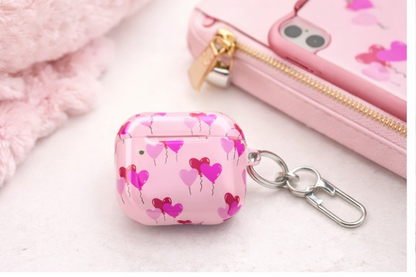 Pink Heart Balloon AirPods Case-Cute Protective Cover