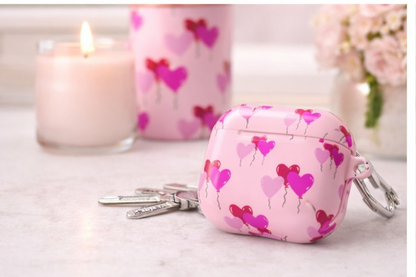 Pink Heart Balloon AirPods Case-Cute Protective Cover