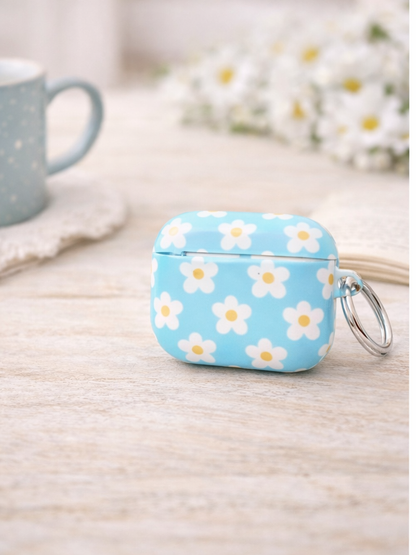 Daisy Blue AirPods Case — Cute Floral Cover for Everyday Carry