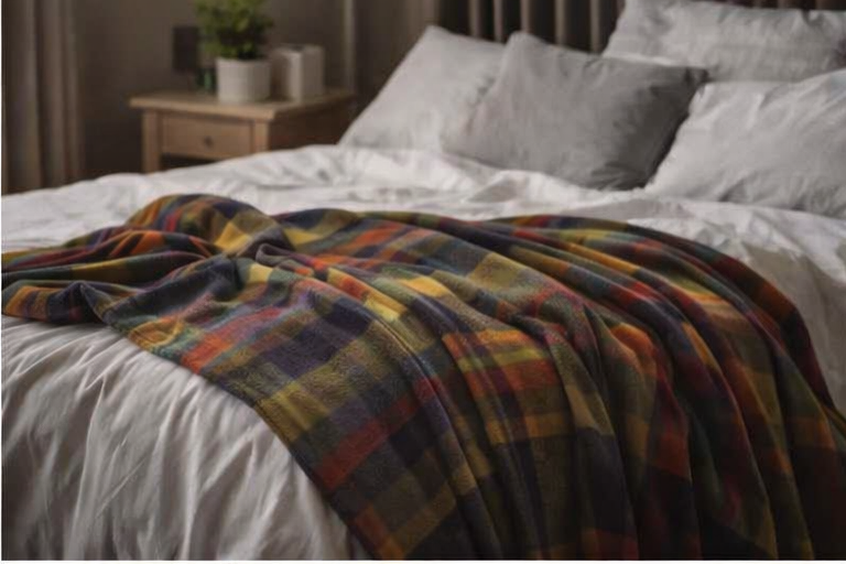 ✨ Plaid Velveteen Microfiber Blanket — Warm Autumn Tartan Throw ✨
