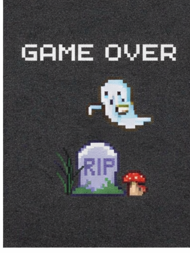 👻Game Over Pixel Ghost Hoodie  | Cozy Gamer Sweatshirt 👻