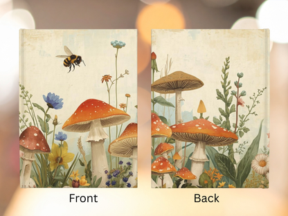 🐝🍄🌿 Cottagecore Mushroom Journal | Botanical Bee Floral Notebook 🌿🍄🐝