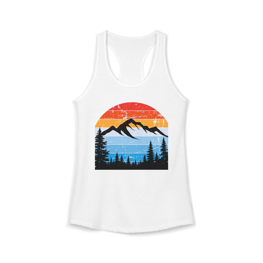 Women's Ideal Racerback Tank/Moiuntain Sunset