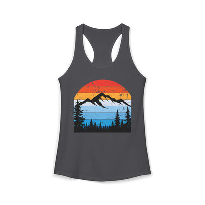 Women's Ideal Racerback Tank/Moiuntain Sunset