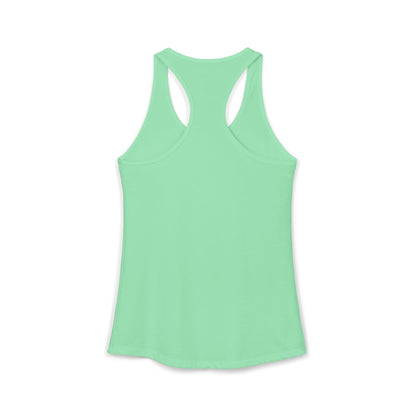 Women's Ideal Racerback Tank/Don't Worry Be Happy