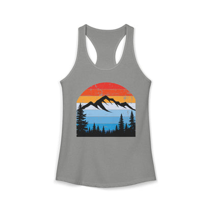 Women's Ideal Racerback Tank/Moiuntain Sunset