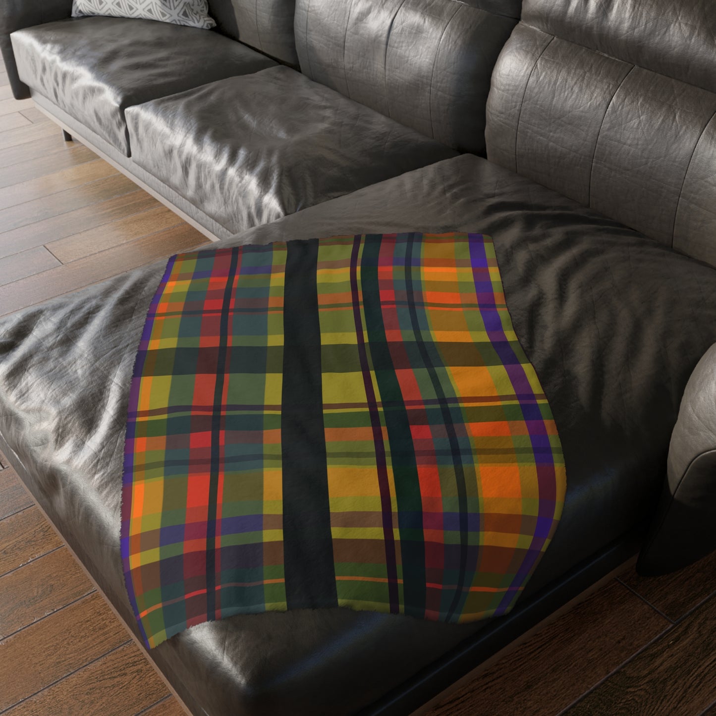 ✨ Plaid Velveteen Microfiber Blanket — Warm Autumn Tartan Throw ✨