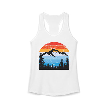 Women's Ideal Racerback Tank/Moiuntain Sunset