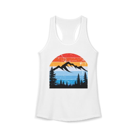 Women's Ideal Racerback Tank/Moiuntain Sunset