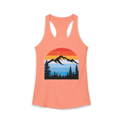 Women's Ideal Racerback Tank/Moiuntain Sunset