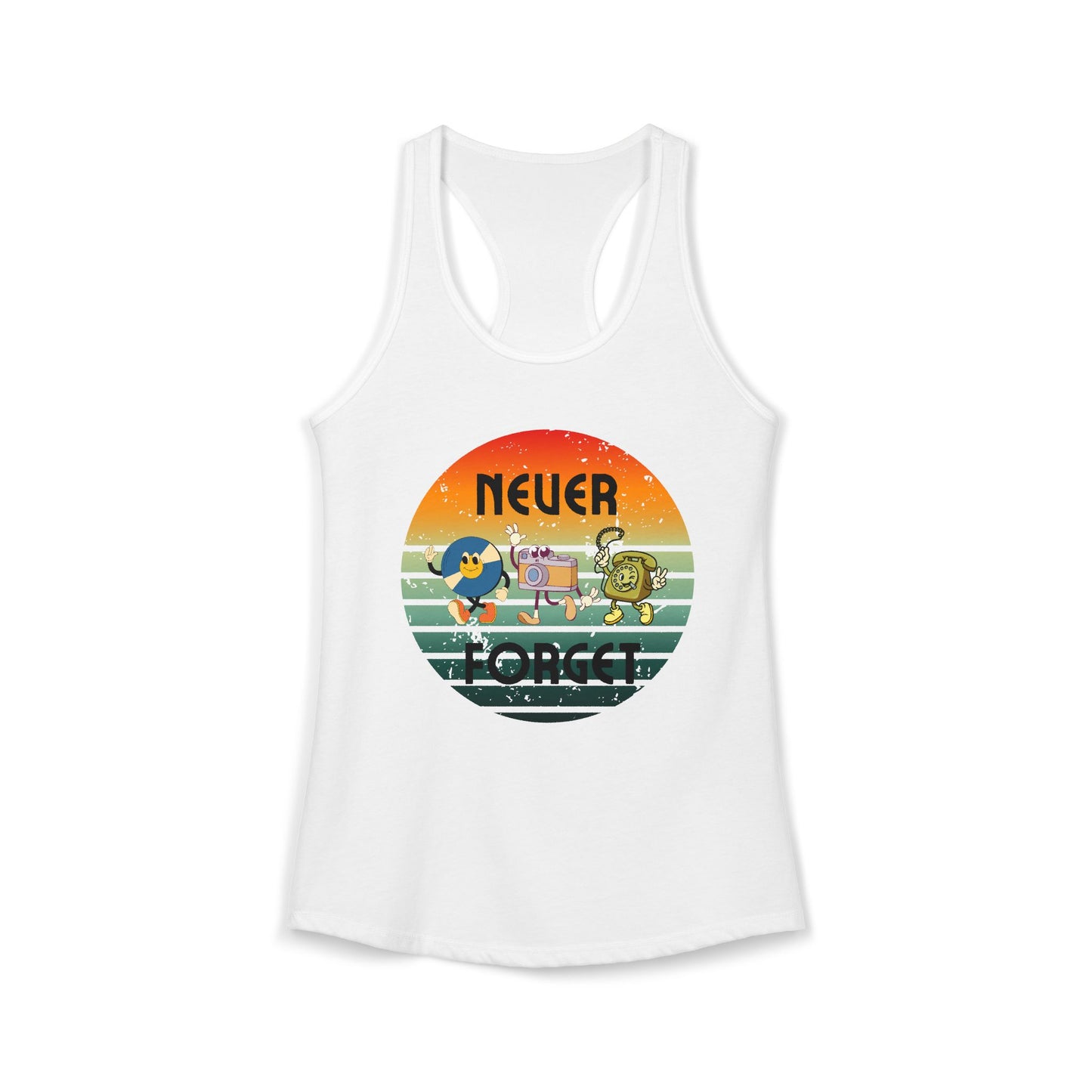 Women's Ideal Racerback Tank/Never Forget Vintage Gadgets
