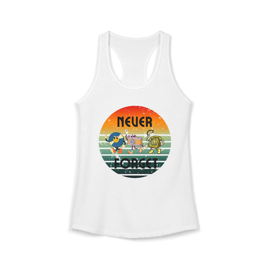 Women's Ideal Racerback Tank/Never Forget Vintage Gadgets