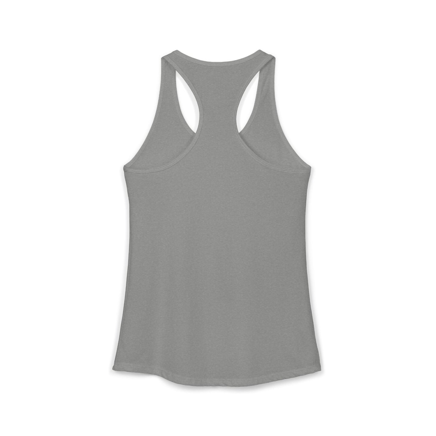 Women's Ideal Racerback Tank/Don't Worry Be Happy