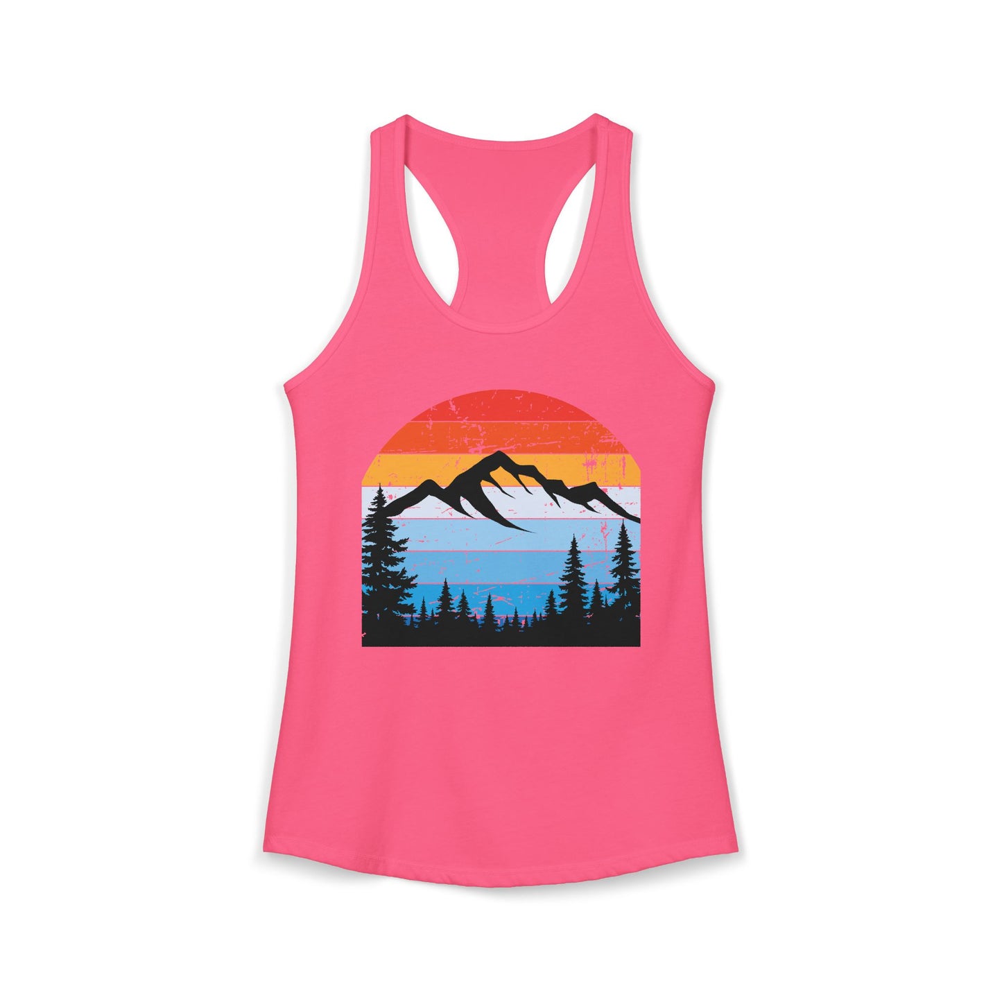 Women's Ideal Racerback Tank/Moiuntain Sunset