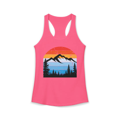 Women's Ideal Racerback Tank/Moiuntain Sunset
