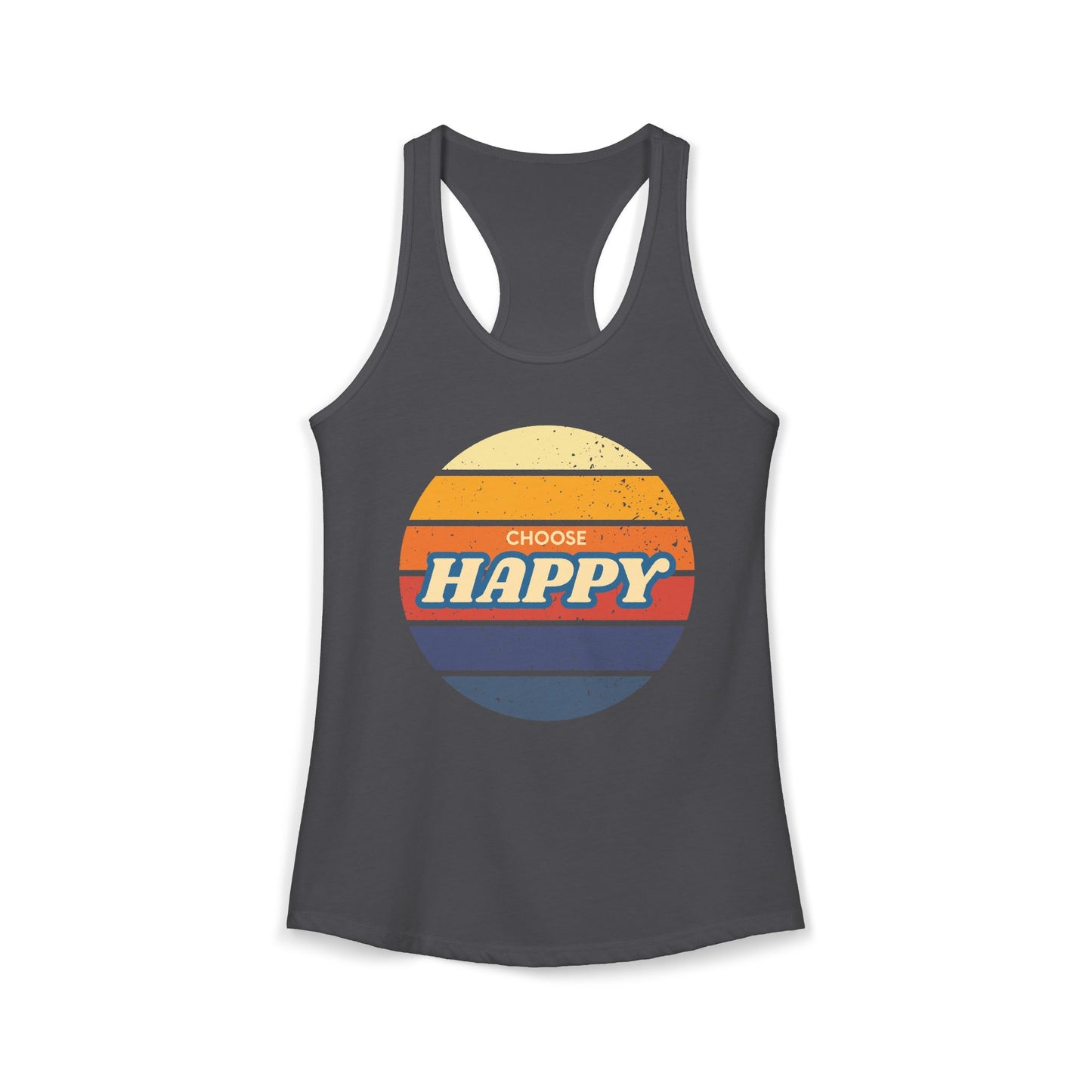 Women's Ideal Racerback Tank/Choose Happy