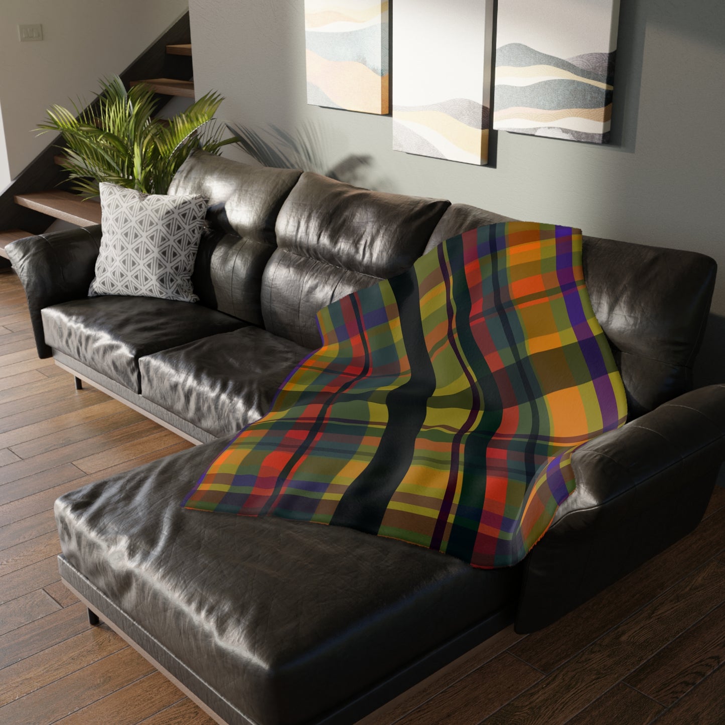 ✨ Plaid Velveteen Microfiber Blanket — Warm Autumn Tartan Throw ✨